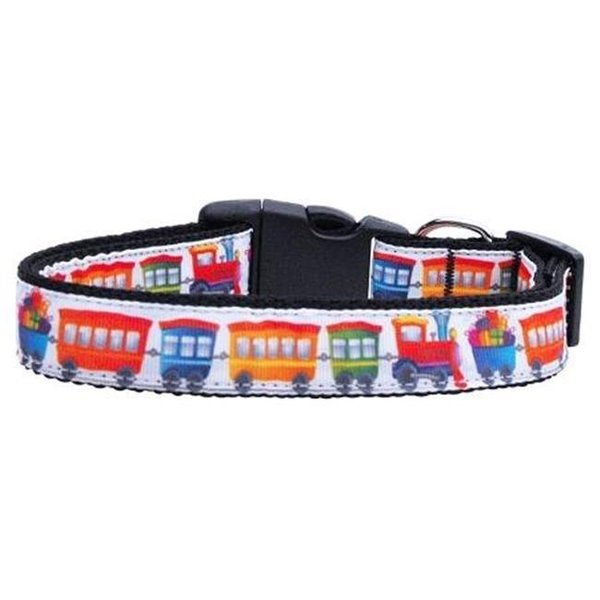 Unconditional Love Trains Ribbon Dog Collars Medium UN847505